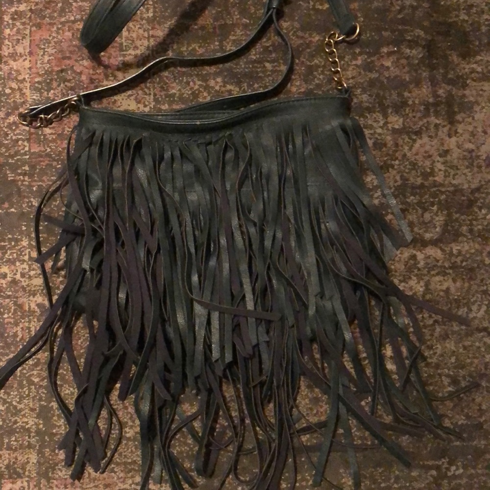 Green Faux Leather Crossbody Purse
